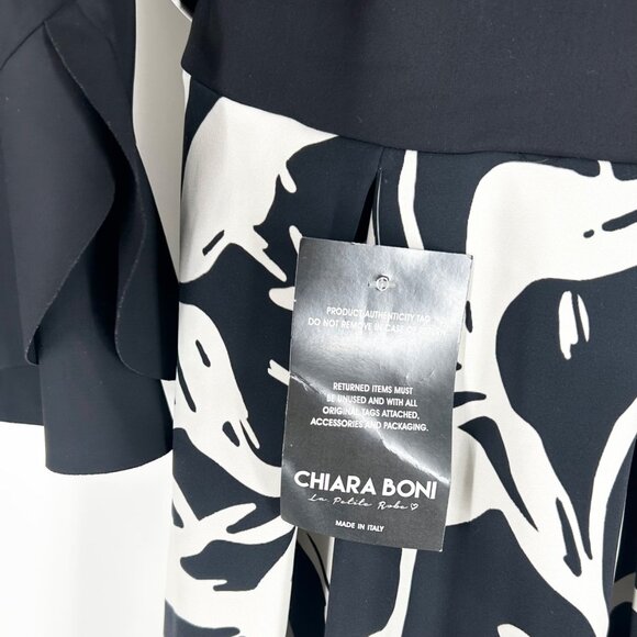 NWT Chiara Boni La Petite Robe Avalana Floral Fit & Flare Dress in Bianca Print - Picture 11 of 14